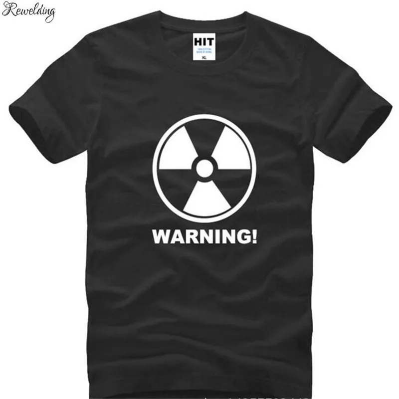 Nuclear Radiation Creative Life Printed T Shirt Men Short Sleeve O-Neck Cotton Man T-Shirt Cool Tee Homme Camisetas Hombre | Мужская
