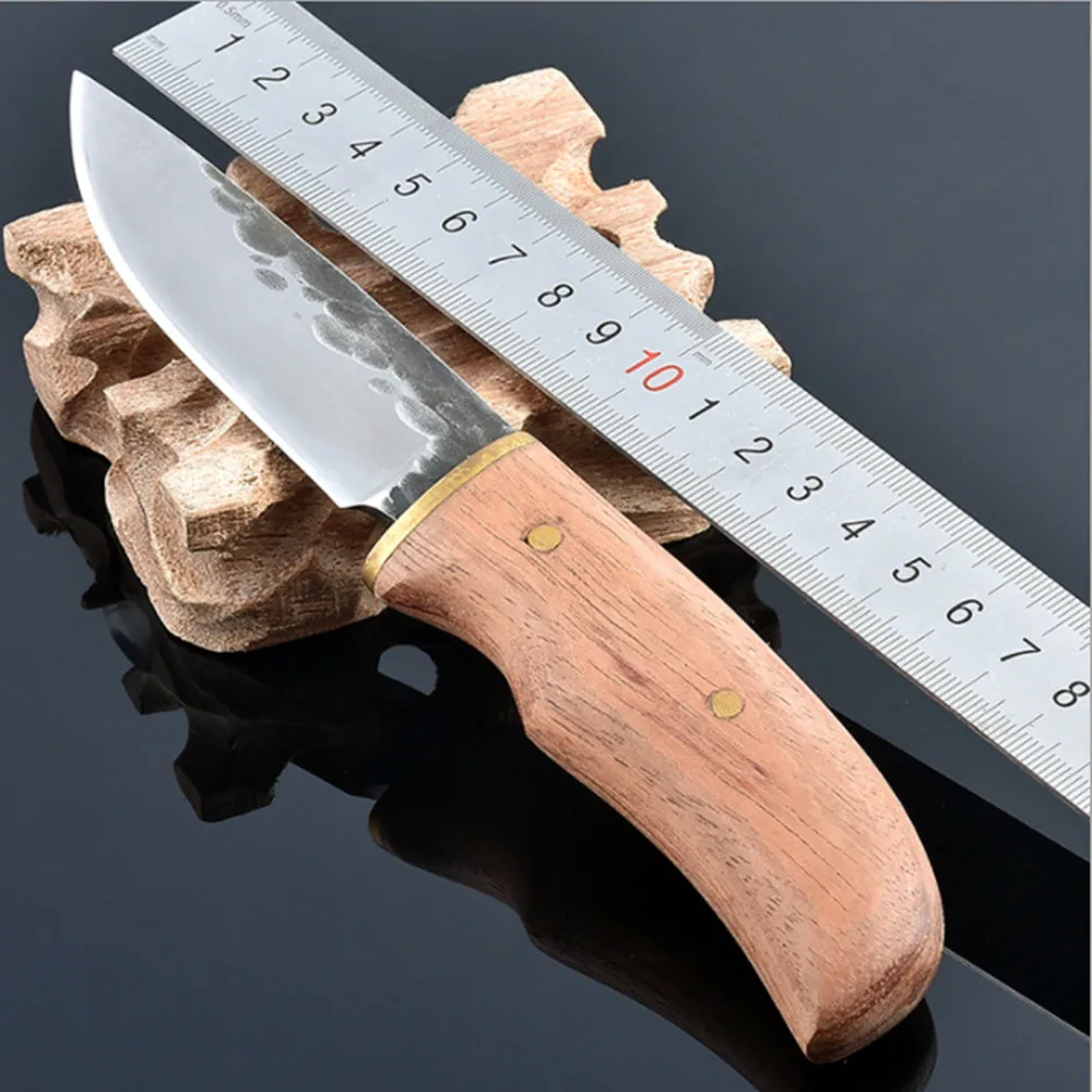 НОВЫЙ bamboo ручка 59-60HRC высокая твердость прямой нож дамасский узор Ручная ковка