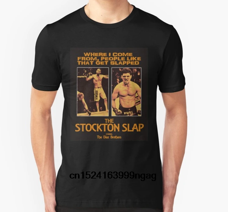Модная крутая Мужская футболка женская забавная футболка Nick Diaz Nate Diaz-The Stockton Slap индивидуальная Футболка с принтом