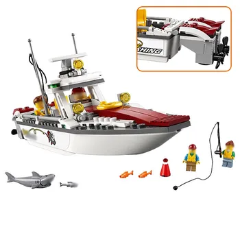 

159pcs Fishing Boat Compatible With Lepining Building Blocks Toy Kit DIY Educaational Children Christmas Birthday Gifts
