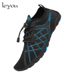 Leyou/слипоны унисекс; пляжная обувь для дайвинга; дышащие мужские легкие кроссовки из сетчатого материала; удобная прогулочная обувь