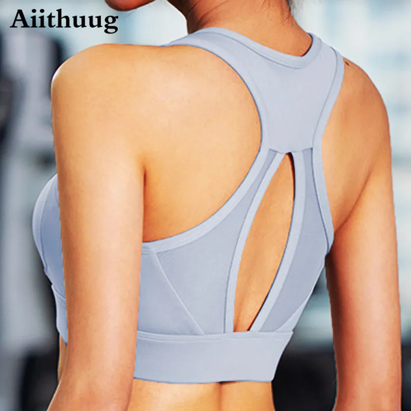 Aiithuug Longline Sports Bra Padded Workout Crop Yoga Bra Tops for Women  Workout Workout Sports Yoga Bras Tank Tops Crop Top