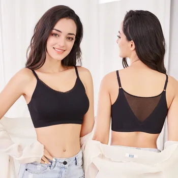 

New Style Lace Beauty Back Tube Top Seemless Thread Viscose Vest Wrap-around Comfortable Breathable WOMEN'S Bra