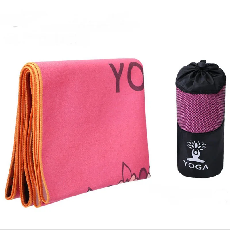 185*63cm Quick Dry Non-Slip Foldable Yoga Towel Home Gym Fitness Blanket Portable Yoga Mat Towel Sports Mat Blanket