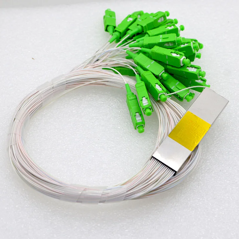1PCS NEW PLC SC/APC 1:32 Mini Fiber Optic Splitter SM 0.9mm G657A1 FTTH Optic Fiber Splitter Special Wholesale