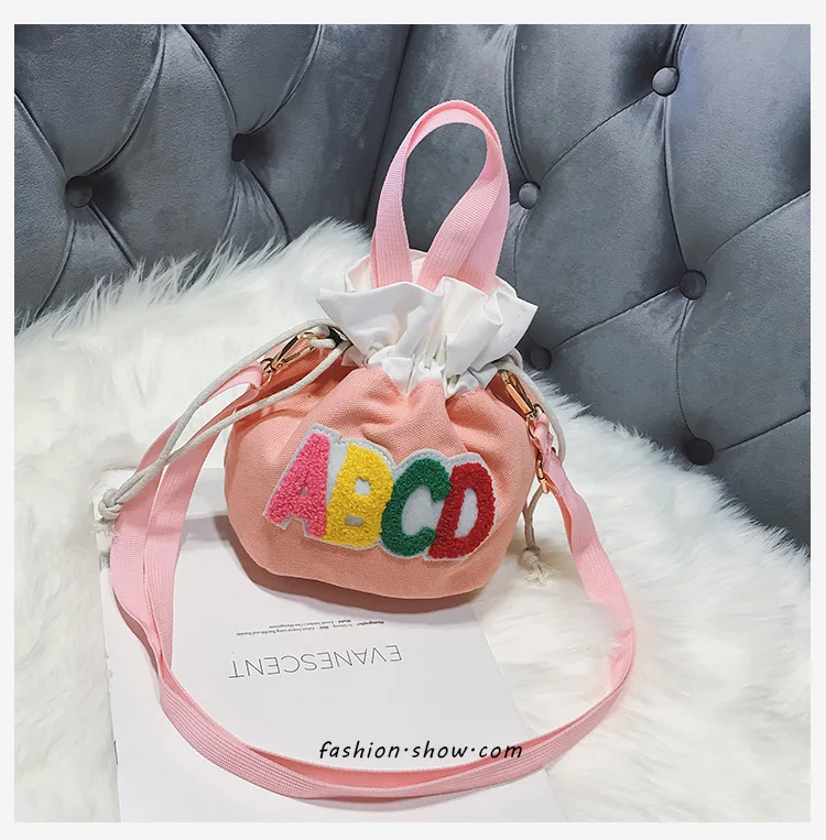 CHILDREN'S Bag New Style Listed Small Clear Canvas KID'S Messenger Bag