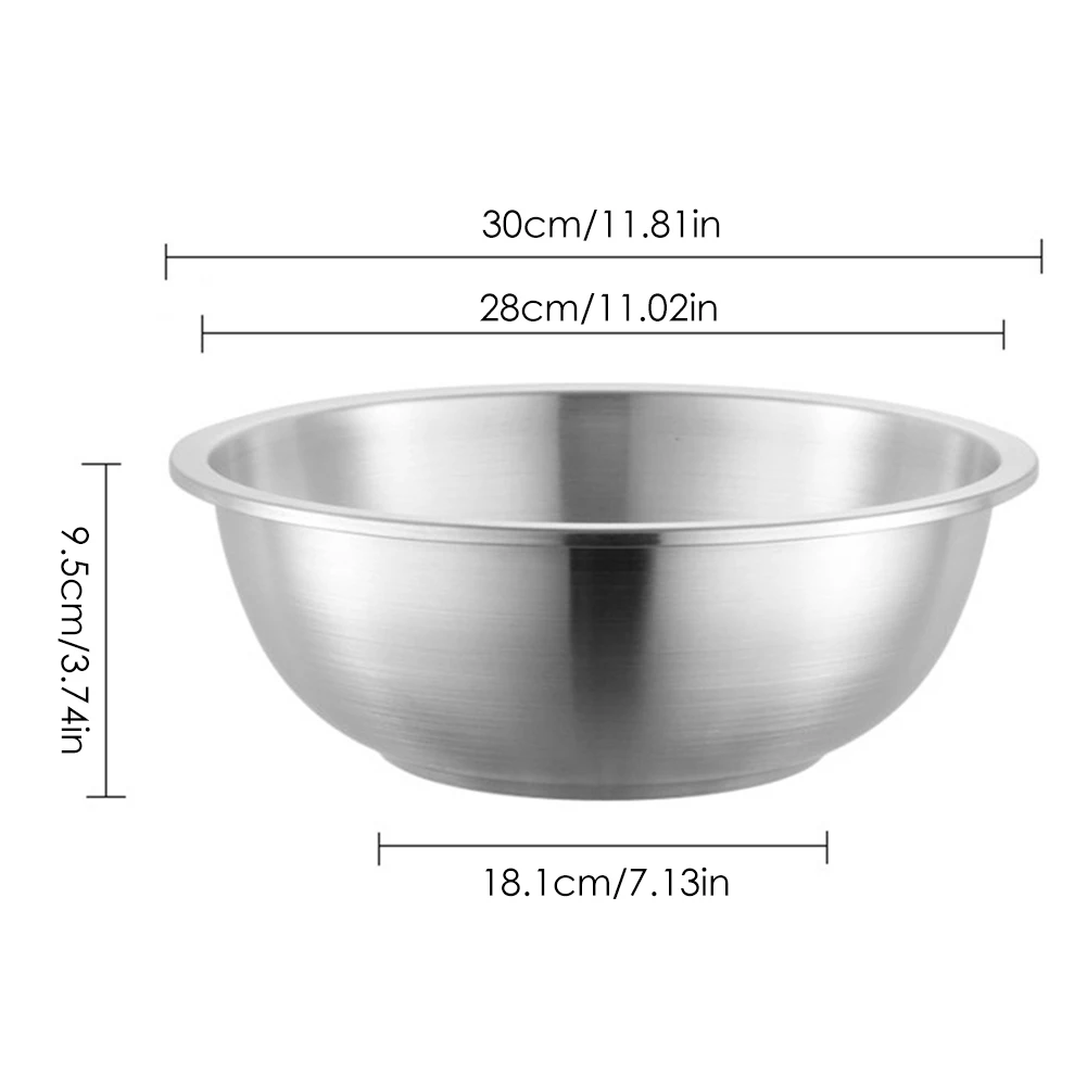 Раковина из нержавеющей стали, утолщенная 304 салатная миска, суповая миска, круглая Корейская кухонная суповая миска, прочная чаша