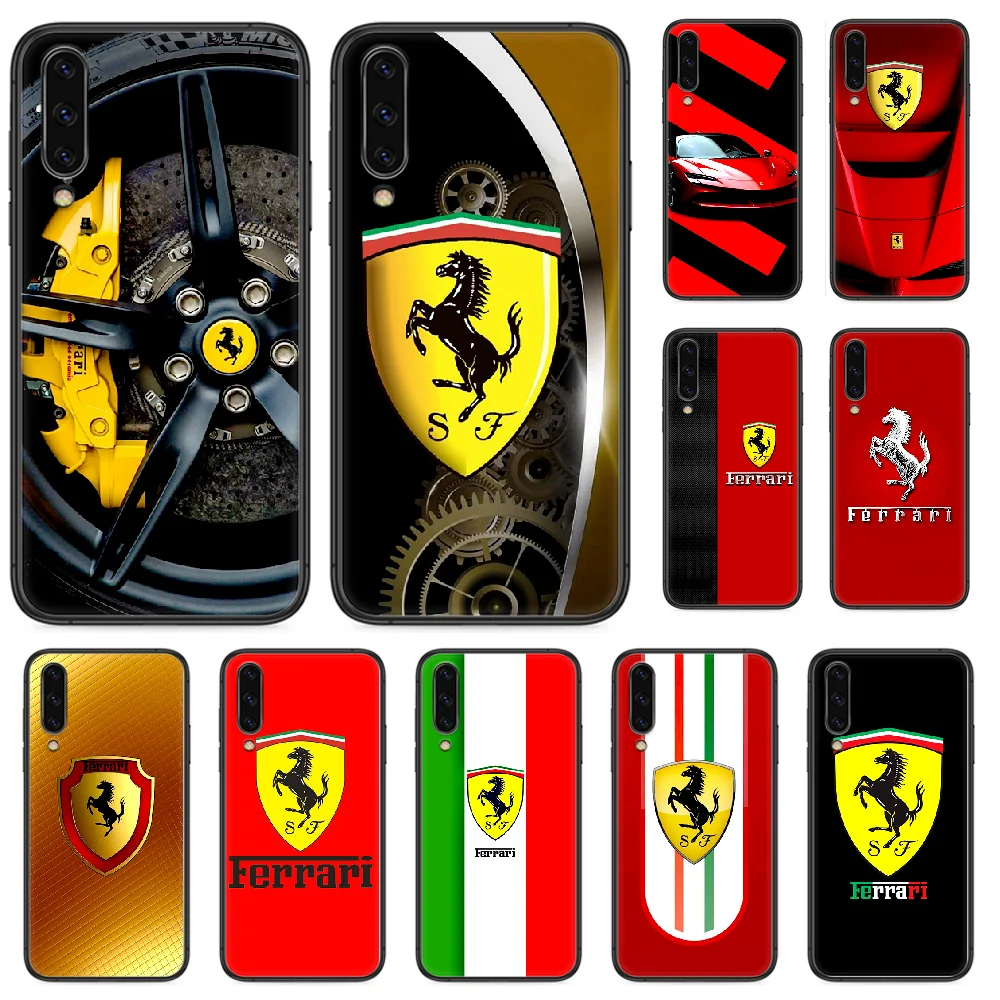 

Supercar Luxury Car Ferrari Phone case For Samsung Galaxy A 3 5 7 8 10 20 20E 21S 30 30S 40 50 51 70 71 black bumper 3D back