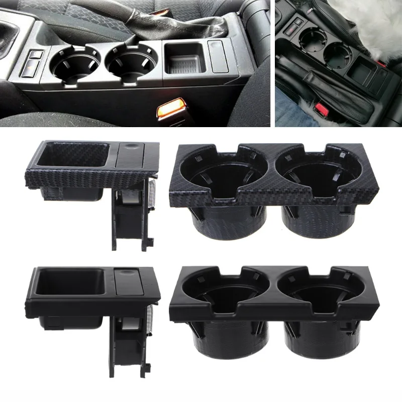 

Car-styling 2 Colors Front Center Console Drink Bottle Cup Holders Containers For BMW E46 3Series dropshipping