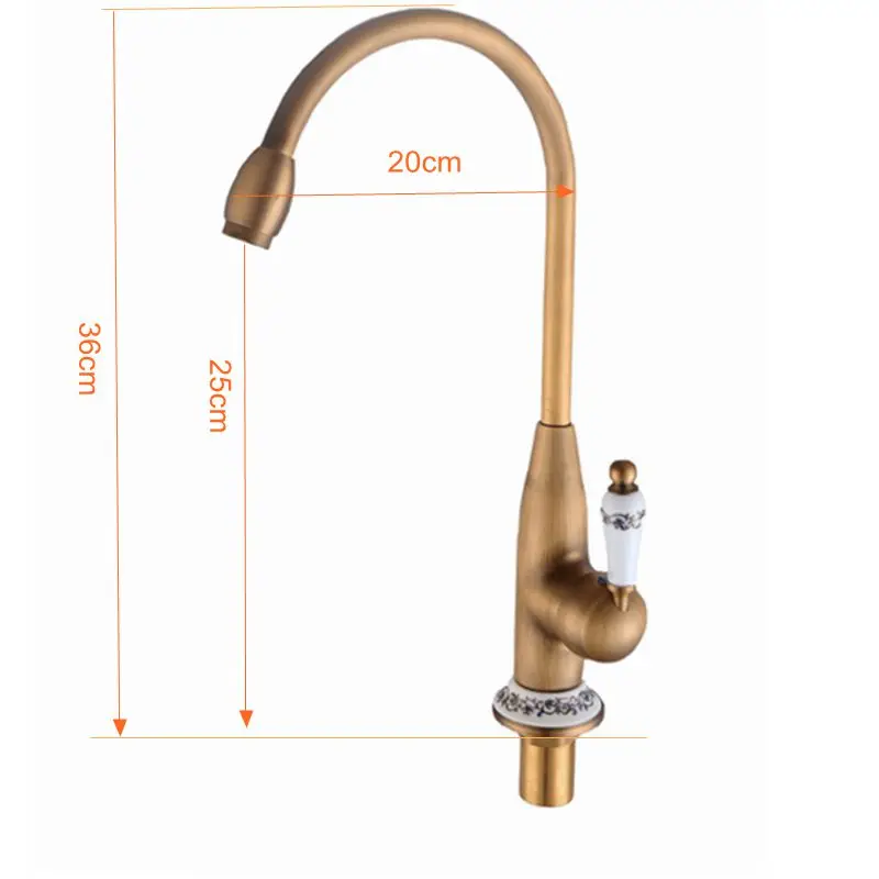  Vidric Kitchen Faucets Antique Bronze Faucet for Kitchen Mixer Tap With Ceramic Crane Cold And Hot  - 4000289035223