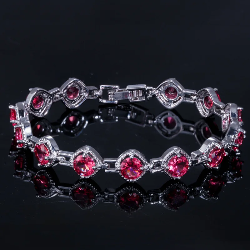 

AAA Zircon Bracelet S925 Fine Silver Gemstone Bracelets Simple Popular Elegant Women's Hand Jewelry Luxury Bride Wedding Jewelry