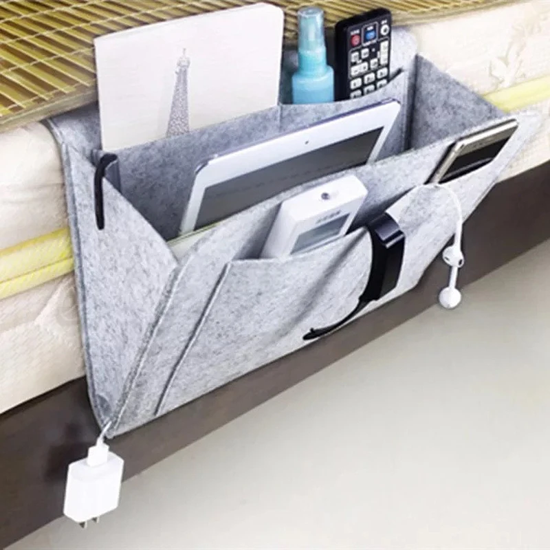 Кровать карманный органайзер прикроватный Caddy фетр с 2 маленькими карманами для организации планшета журнал хранение для спальни Органайзер Сумка