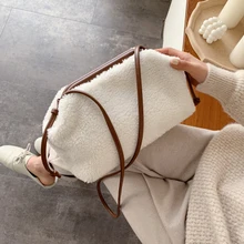 Новая весенняя женская плюшевая простая сумка-мессенджер, дизайнерская модная женская сумка через плечо, сумка-мессенджер, новая сумка-клатч