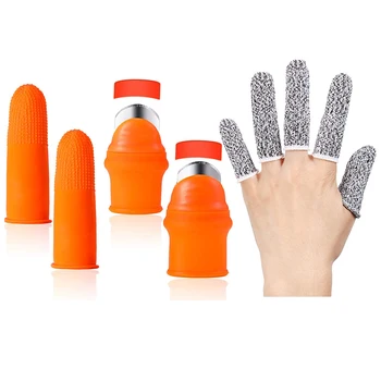 

9 Piece Garden Silicone Thumb Knife Separator Finger Protector Plant Gardening Fruit and Vegetable Picking Tools