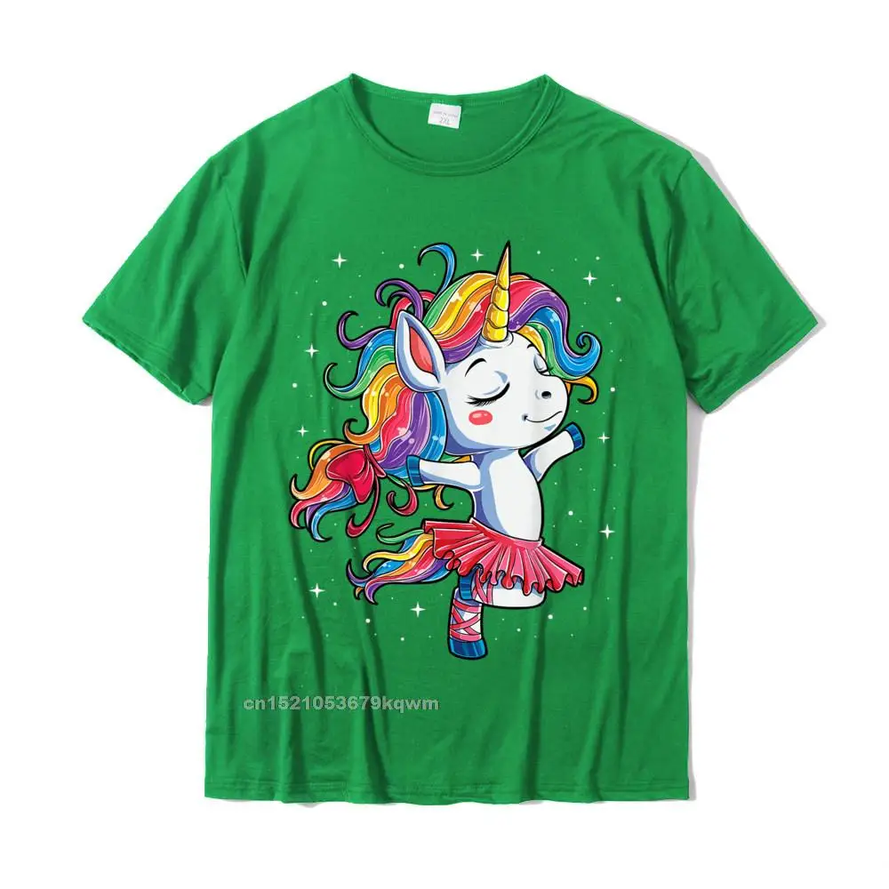 Casual O-Neck T Shirts Summer/Autumn Tops & Tees Short Sleeve Designer Cotton Design T Shirts Normal Men Wholesale Ballet Dancer Unicorn T shirt Kids Girls Rainbow Ballerina__4068 green