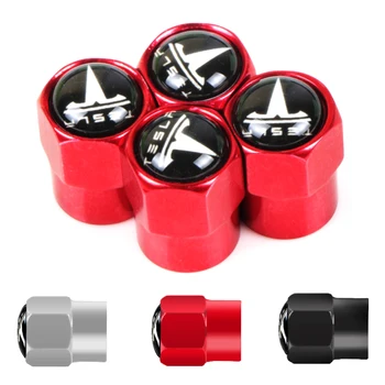 

4pcs Car metal alloy tire dust cap wheel tire valve Caps for Tesla MODEL 3 S ROADSTER MODEL X Y car styling Accessories
