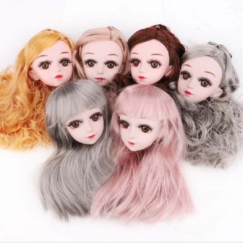 Новый BJD голова для 60 см кукла 17 совместный подвижный игрушки с 3D глазами DIY голый
