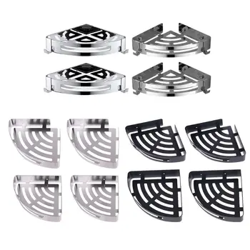 

2pcs/set Stainless Steel Kitchen Wall Shelves Bathroom Corner Shelf Wall Mounted Storage Rack Home Toilet Accessories