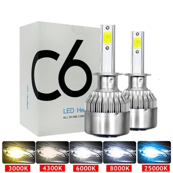 

TraceBest C6 H1 H3 Led Headlight Bulbs H7 LED Car Lights H4 880 H11 HB3 9005 HB4 9006 H13 6000K 72W 12V 8000LM Auto Headlamps