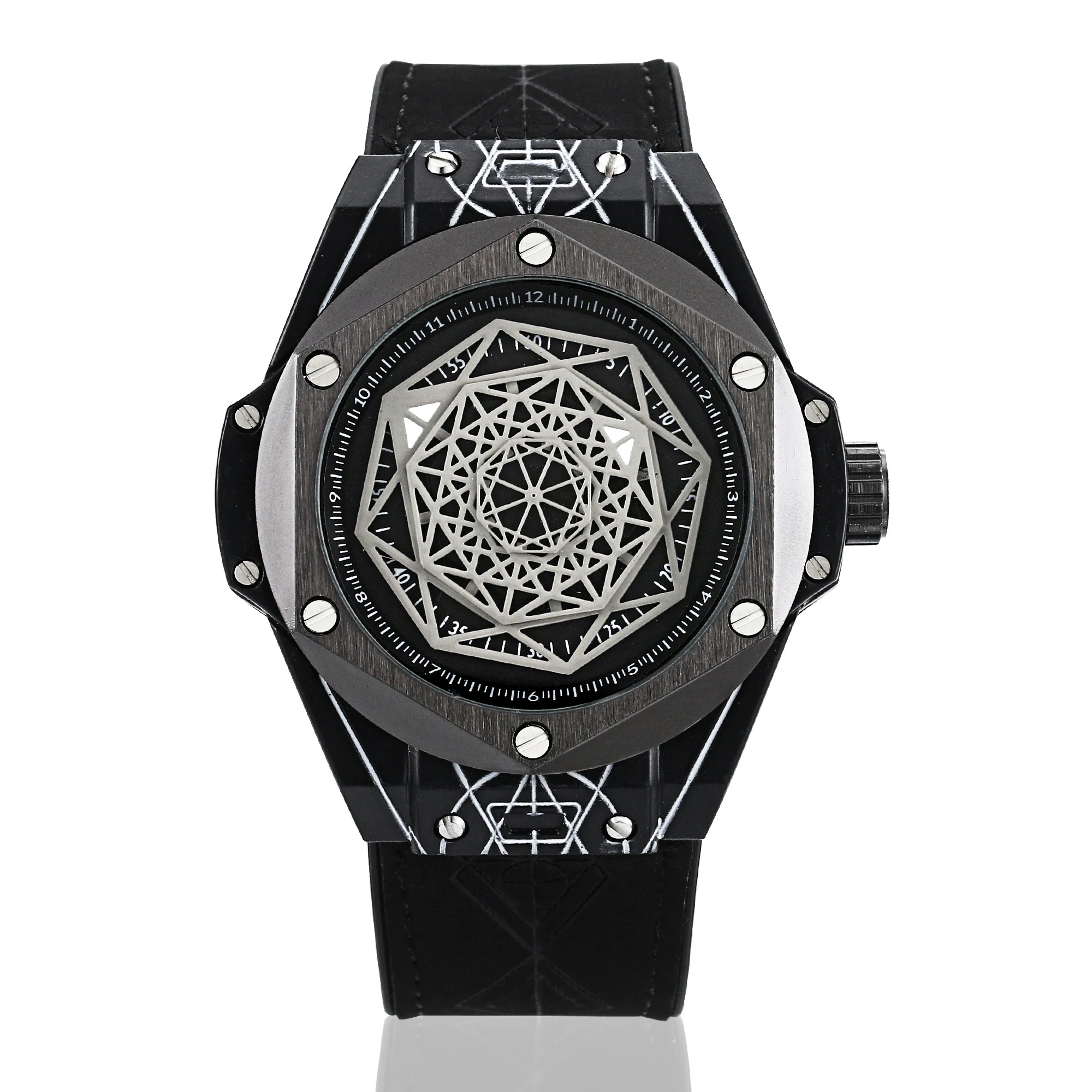 Швейцарские алмазные режущие японские MIYOTA Кварцевые rolexable модные персональные мужские часы светящиеся водонепроницаемые Relojes Hombre
