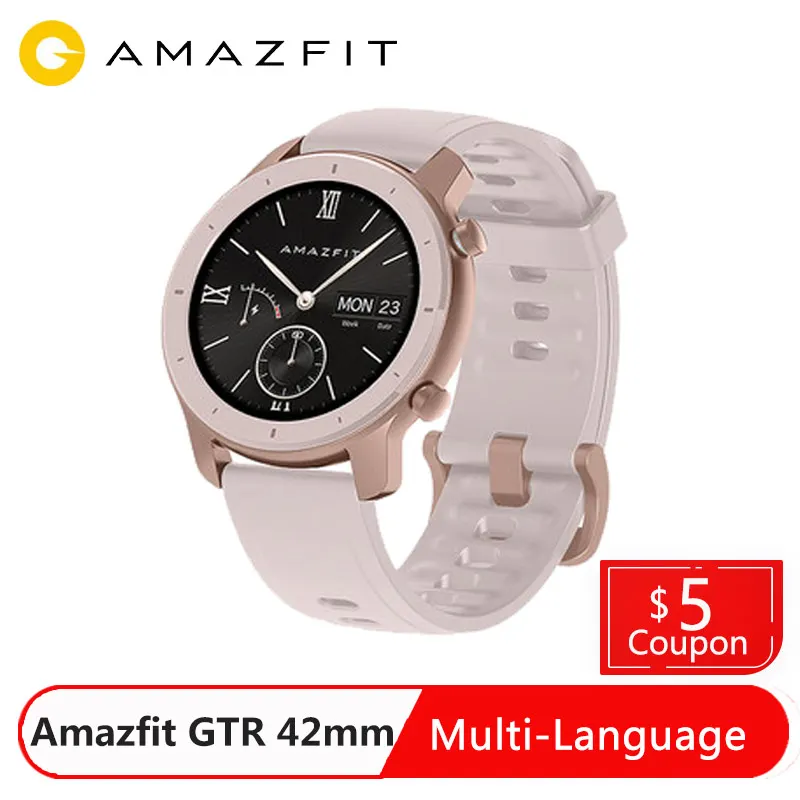Amazfit GTR 42 мм smartwatch глобальная версия 12 дней батареи 5ATM водонепроницаемый Smartwatch GPS |