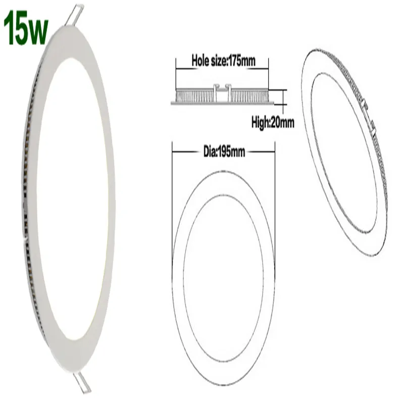 10pcs 12V 15W Ultra thin led downlight round led ceiling+40 dollars shipping Cost downlight ceiling