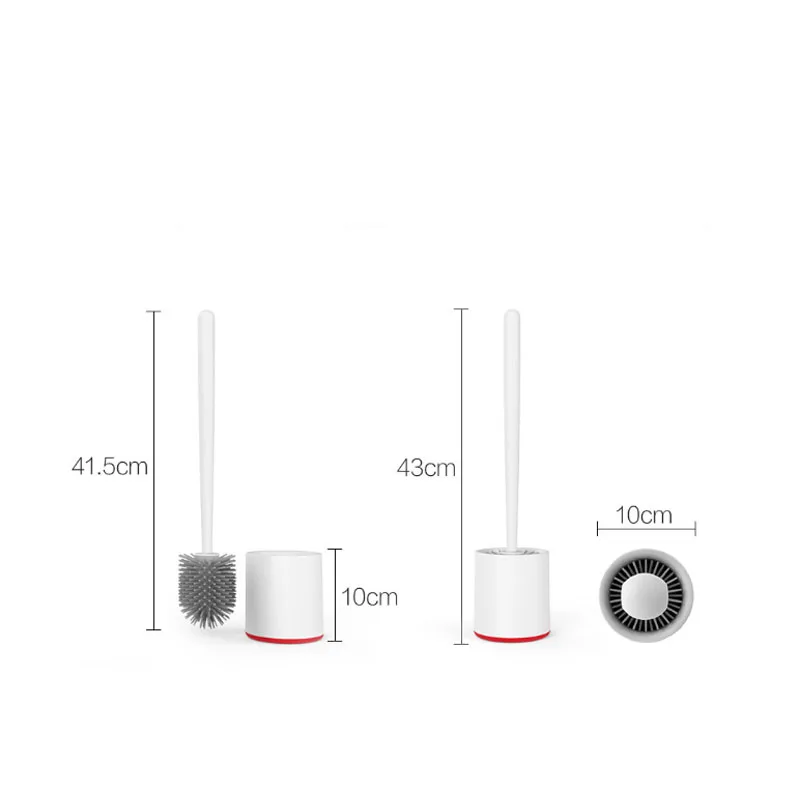 XIAOMI YJ Vertical Toilet Cleaning Brush Soft Glue Bristles Toilet Brush Scrubber Clean Handle Corner Brush Bathroom Toilet Tool (7)