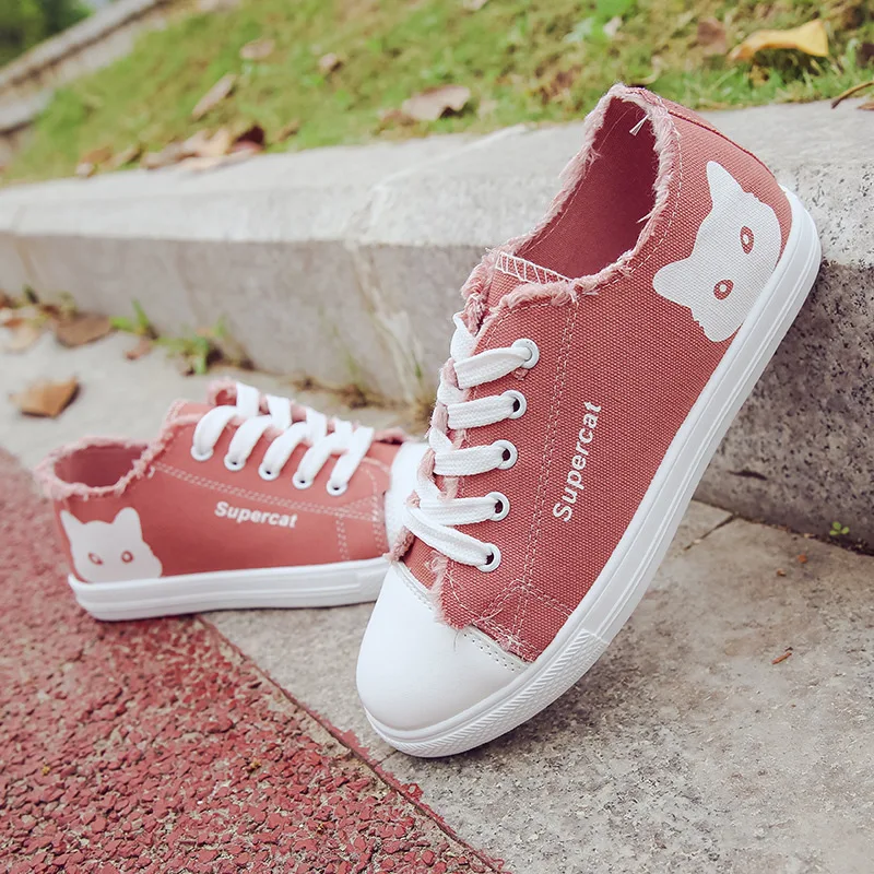 

Athletic Shoes Women's 2019 Spring Summer Students Classic Canvas Shoes Women's Casual Korean-style Fashion Versitile Fashion Wh