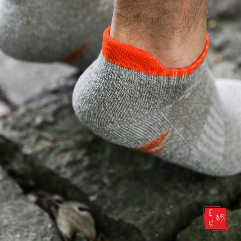 High Quality Men's Thick Towels Sport short Socks Cotton Men's Outdoor Cycling Hiking  Breathable Boat Socks Size 39-44