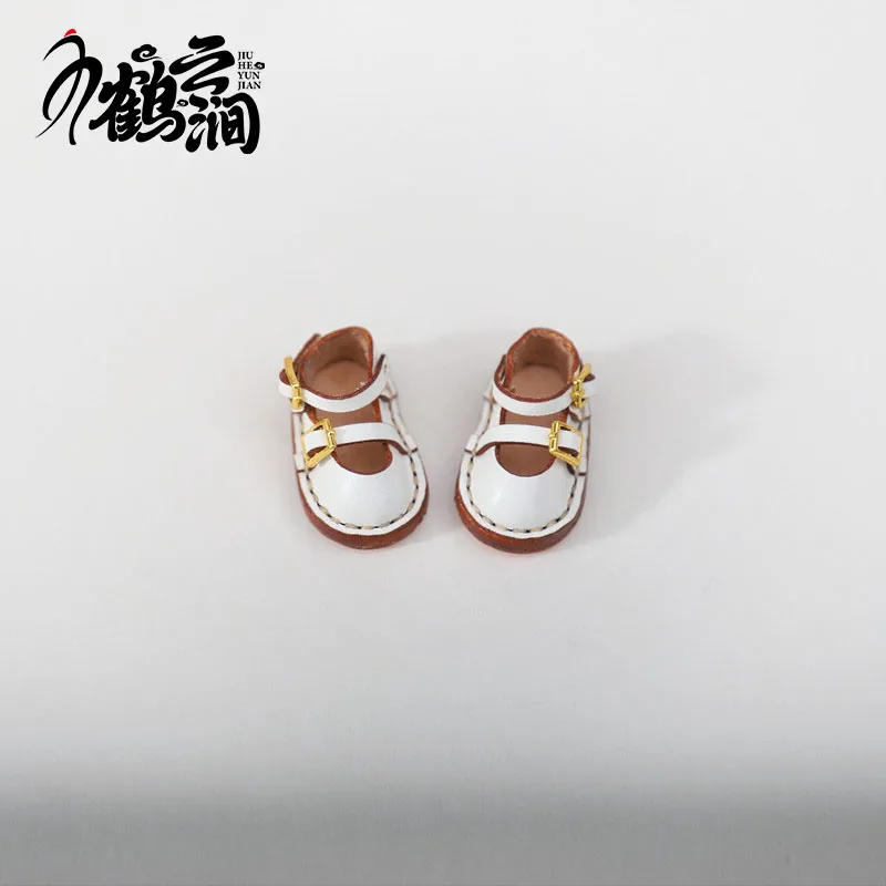 Mini Leather Shoes 1/6 1/8 1/12 OB11 Blyths Ob22 Ob24 Doll Shoes Double Shoes Shoes Toy Accessories 3.0 * 1.8cm
