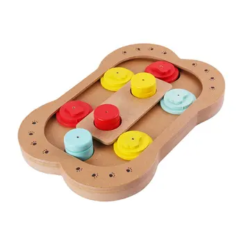 

Dog Puzzle Toys Dog Toys with Non Slip/Interactive Slow Feeding Wood Pet Dog Training Games Feeder for Mini Dog Puppies 1pcs