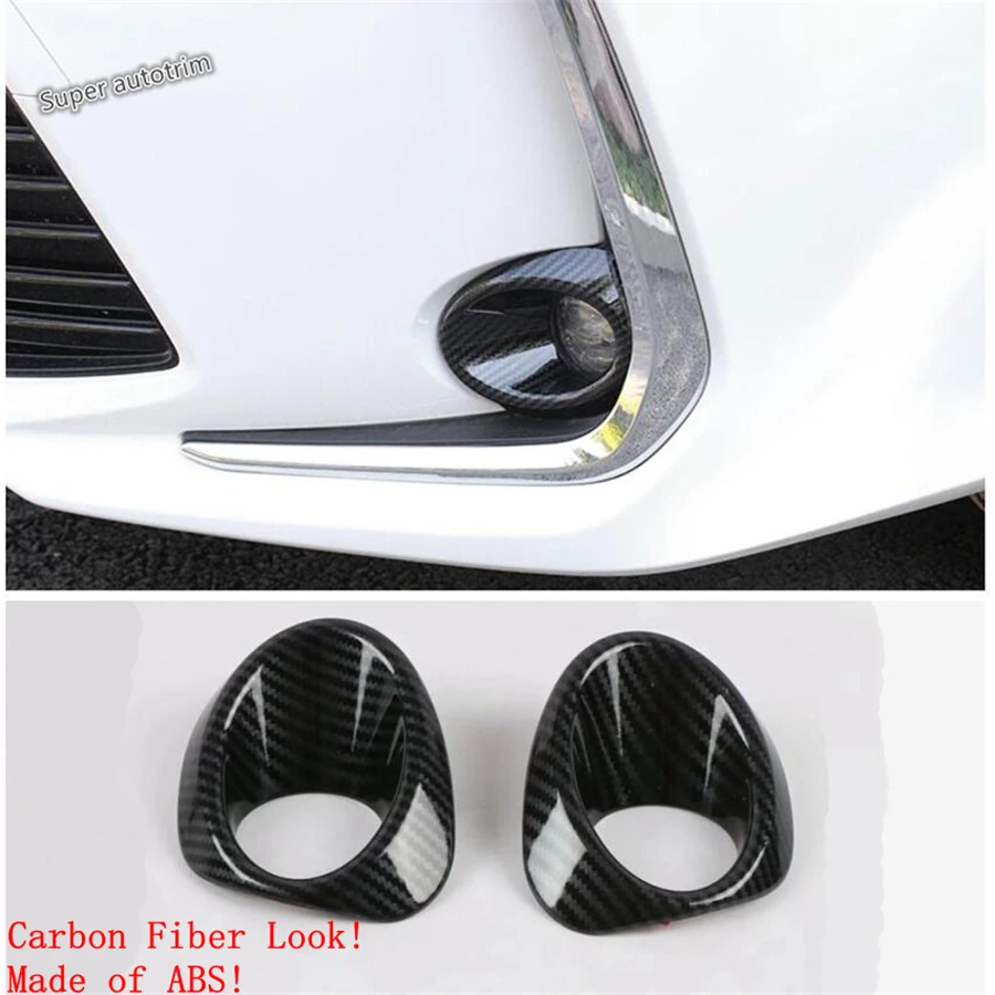 

Lapetus Chrome Front Fog Lights Foglight Lamp Cover Trim Fit For Toyota Corolla 2019 2020 Carbon Fiber ABS Accessories Exterior