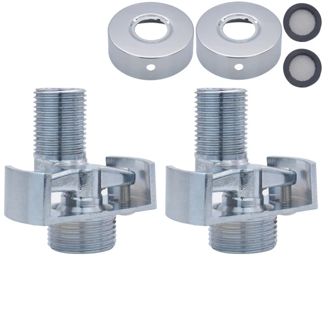 2ชุดฐานก๊อกน้ำทองเหลืองแบบโค้งอเนกประสงค์ยาวผิดปกติอุปกรณ์เสริมก๊อกน้ำฝักบัวรุ่น1/2 '-3/4' 1