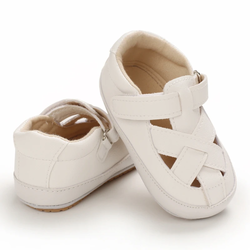 Retro Leather Summer Sandals for Babies – First Steps with Soft Soles (0-18M) main image 1