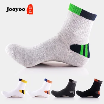 

Male Autumn Winter Badminton Outdoor Sports Breathable Smell-proof Socks Middle Barrel Men's Cotton Sweat-absoring Socks Solid