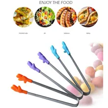 Контейнер для еды из нержавеющей стали, зажим для еды, нескользящий мини силиконовый небольшой ручной держатель, противоскользящий зажим для льда, кухонный бар