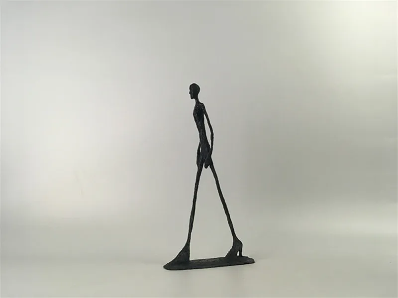 [HHT] ручная работа, латунная статуя персонажа, ходячий человек, одинокий ходунок, скульптура Giacometti, украшение для дома, офисный Декор