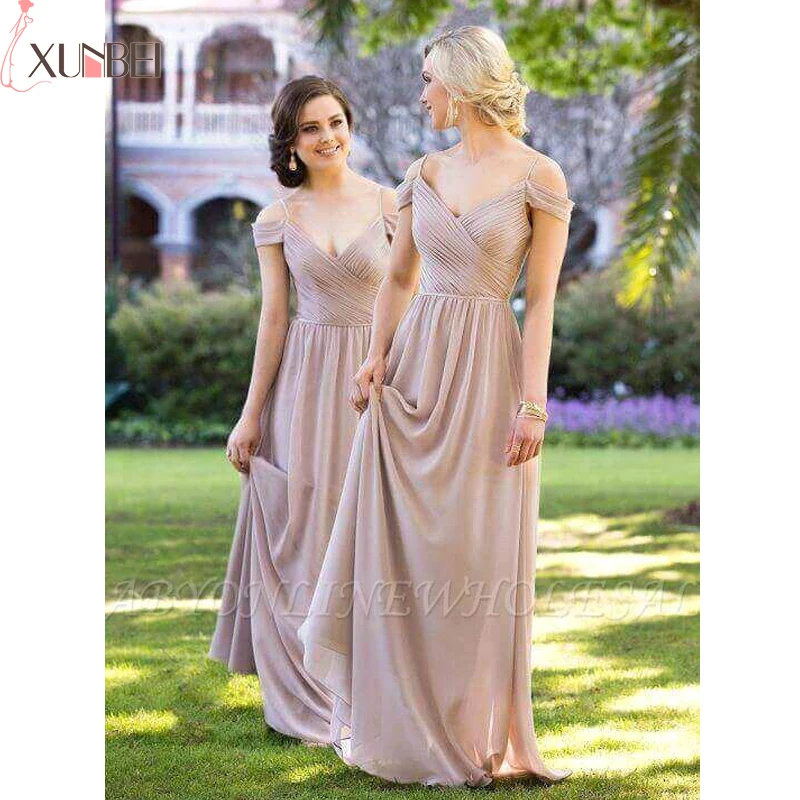 

Bridesmaid Dresses Long Pink Dresses Off-Shoulder Wedding Guest Dress 2019 Formal Dress For Wedding Party vestido madrinha