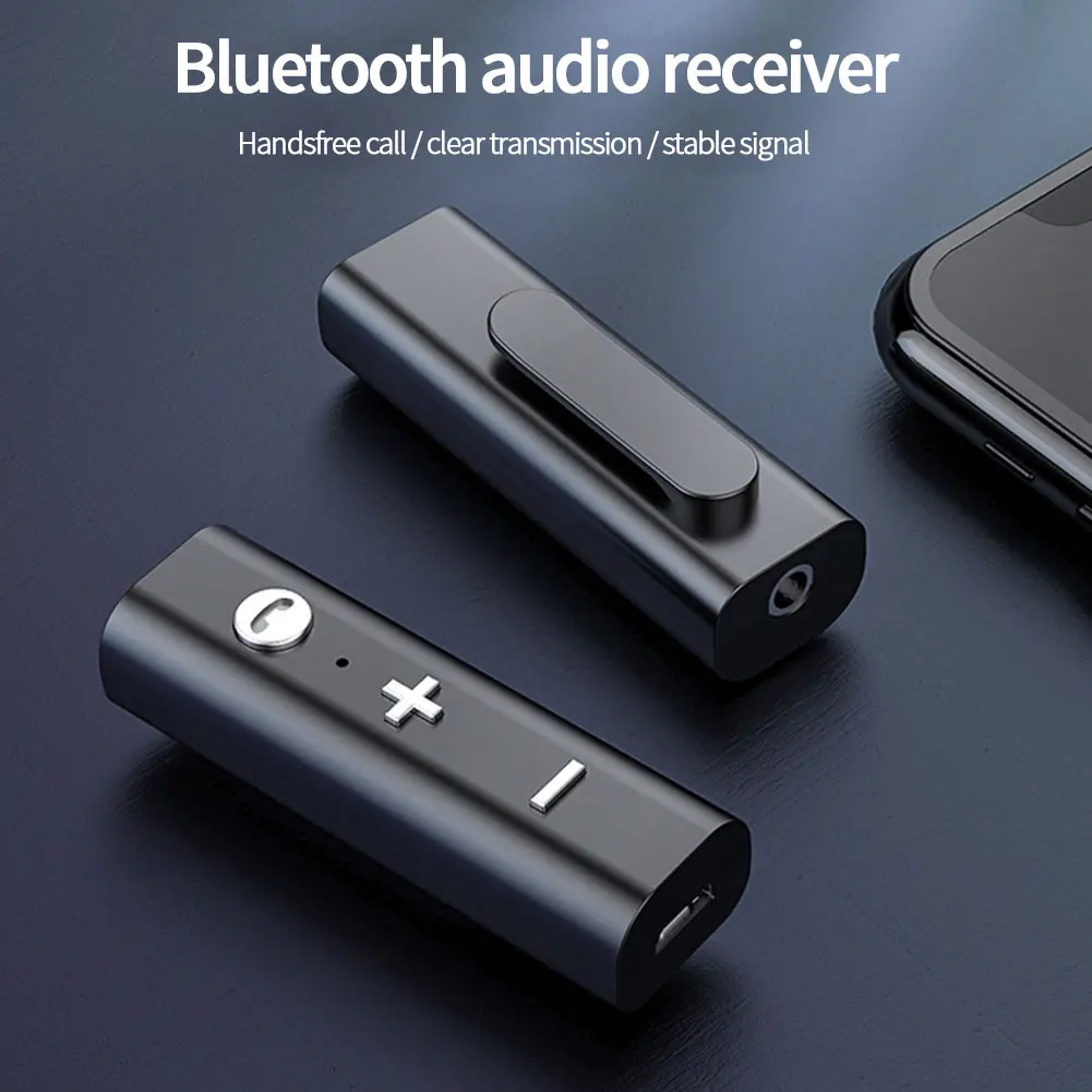 Mini receptor de Audio BT001 Bluetooth 5,0, receptor de Audio a la moda, auriculares portátiles para reproducción de música, altavoz para coche, manos libres, navegación de 3,5mm