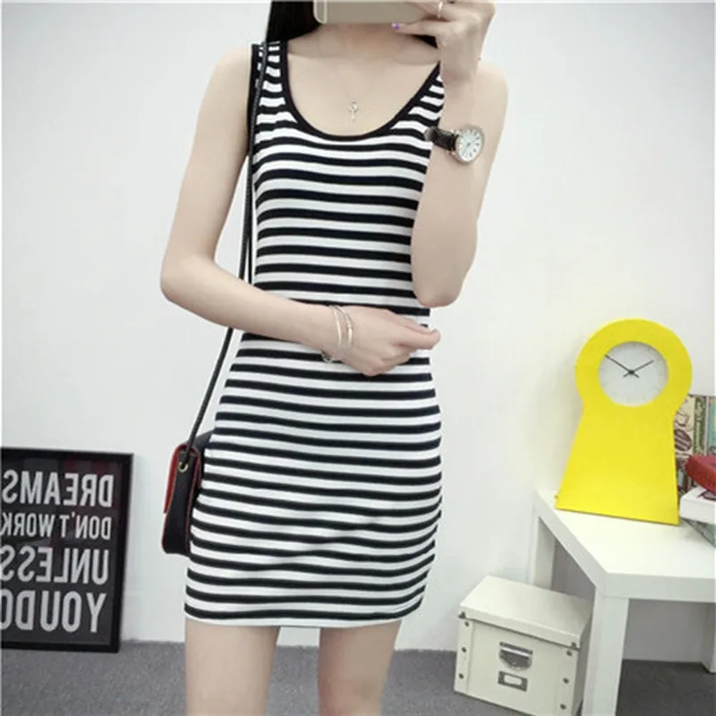 

2019 Spring Summer Underwear Large Size Base Shirt Strapped Dress Women's Mid-length Vest Sheath Slim Fit Slimming