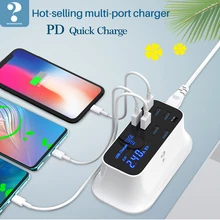 USB PD быстрое зарядное устройство Новое умное зарядное устройство переносное для iphone ipad samsung s9 Xiaomi адаптер быстрой зарядки Настольный универсальный разъем концентратор