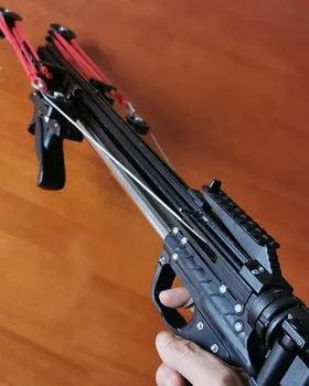 

Brand new powerful tenth edition semi-automatic hunting shooting slingshot SlingBow rubber band steel ball basic version