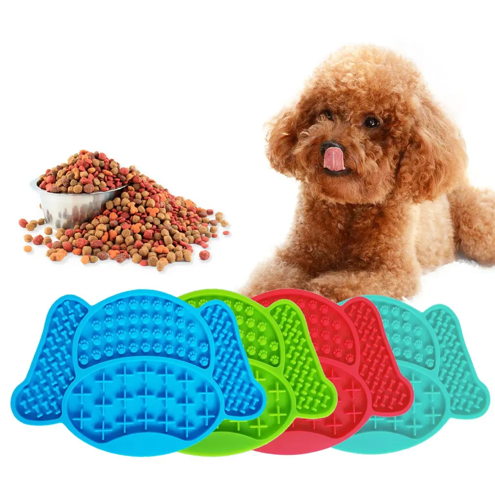 Pet Dog Feeding Slow Food Bowl Silicone Dog Feeding Lick Mat Pet