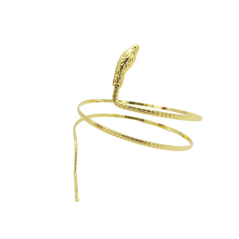 

Gold-plated Arm Cuff, Upper Arm Cuff, Arm Band Personalisiert, Armlet, Snake Cobra Arm Cuff, Armband for Women HSJ39F-3FH