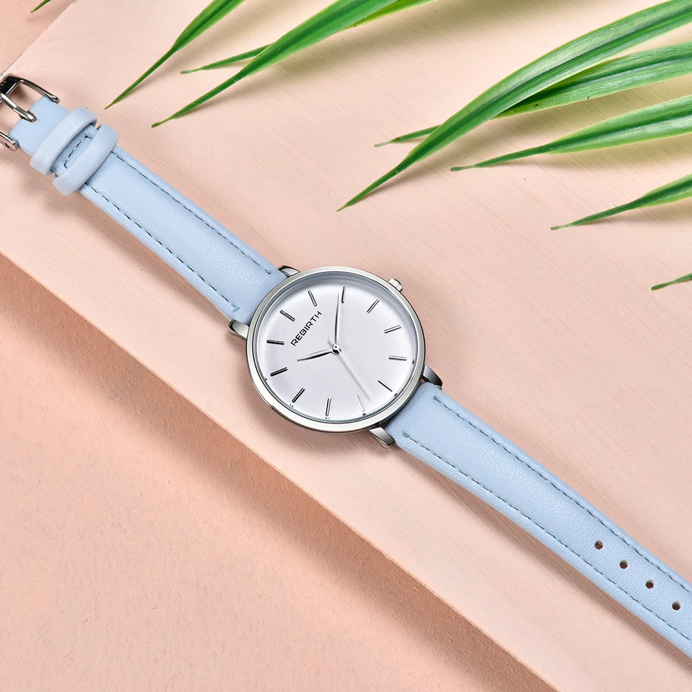 Fashion Watch Women Casual Leather Quartz Watch Dress Woman Round Wrist Watch Women Blue Band Watch Relogio Feminino Reloj Mujer