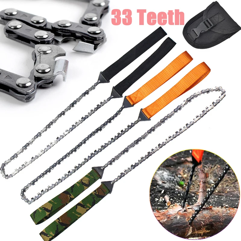 33 Teeth Portable Survival Chain Saw Chainsaws Emergency Camping Hiking Pocket Hand Tool Pouch Outdoor | Инструменты