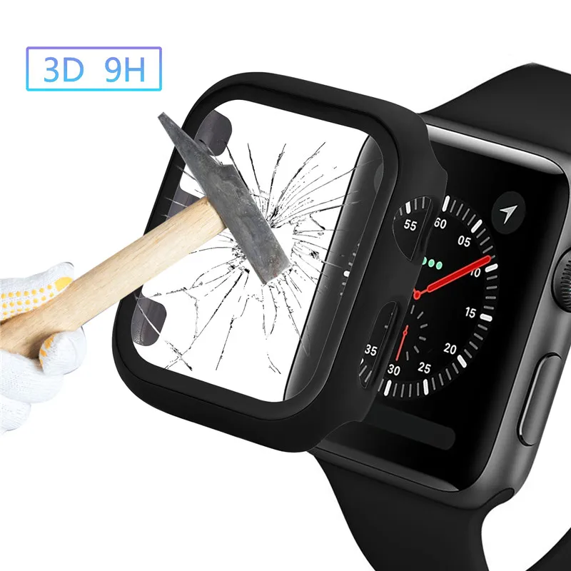Часы Защитный чехол Крышка для наручных часов Apple Watch 38/42/40/44 мм закаленное защитная пленка на Стекло Экран протектор для наручных часов iWatch серии 5 4 3 2 1