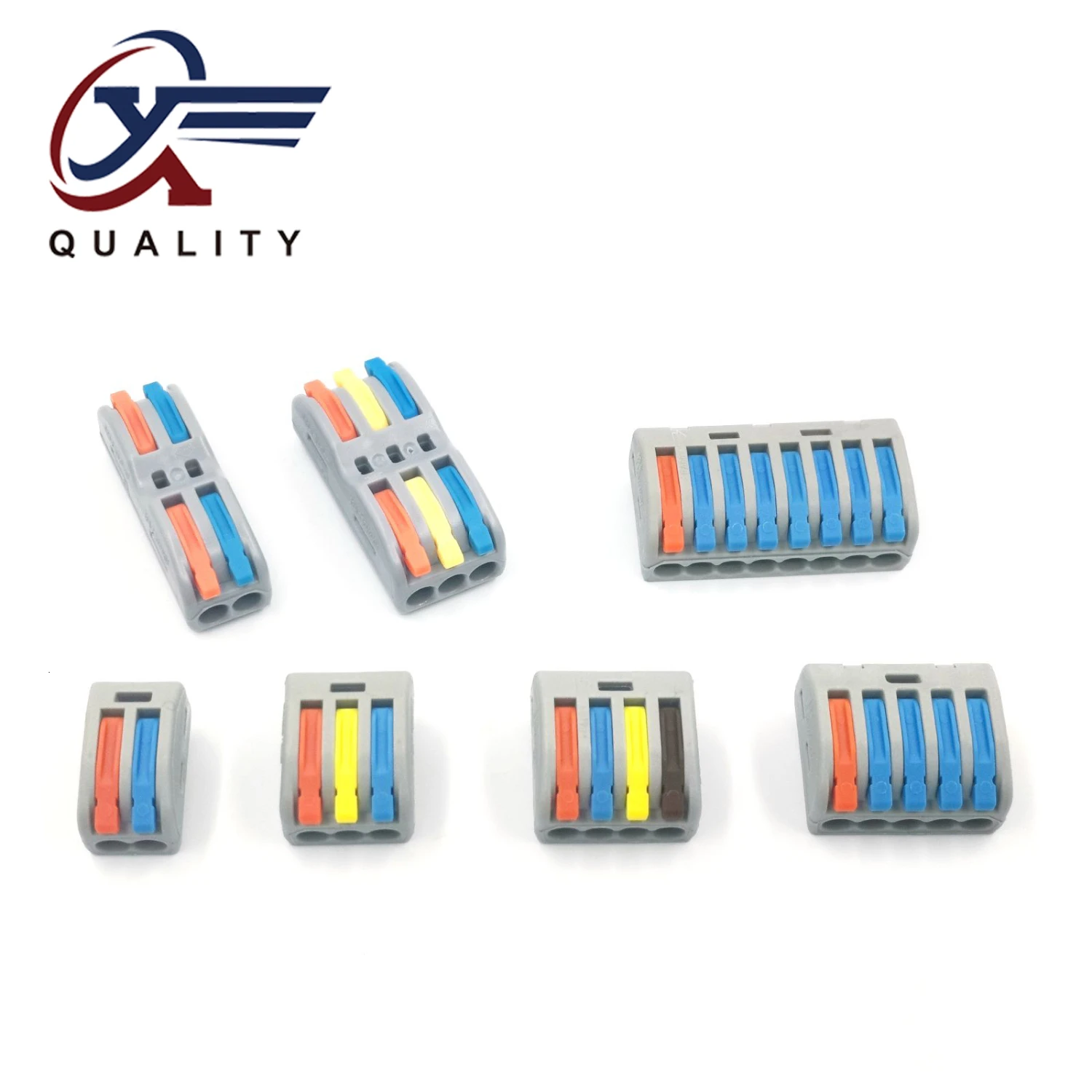 

New color PCT-212 PCT-213 PCT-215 Compact Wire Wiring Connector Conductor Terminal Block With Lever 0.08-2.5mm2 314 SPL-2/3/4