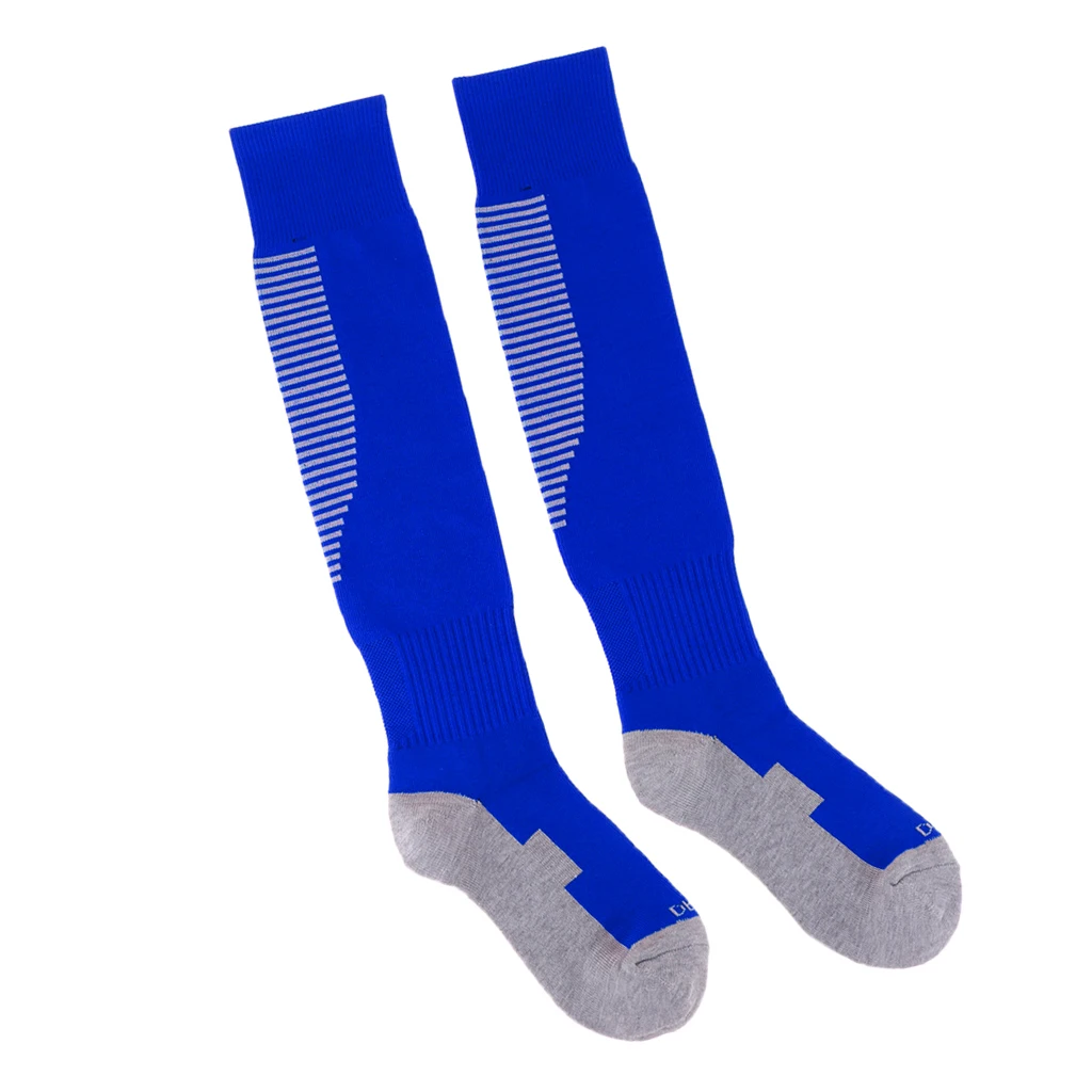 Football Socks Knee High Stripe Athletic Socks Sport Game Compression Stockings Breathable for Men Adults 