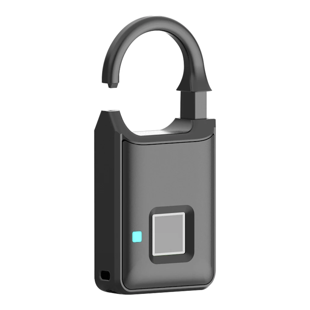 Биометрический USB Перезаряжаемый БЕСКЛЮЧЕВОЙ дорожный защитный багаж дверной умный замок портативный рюкзак Противоугонный замок с отпечатком пальца
